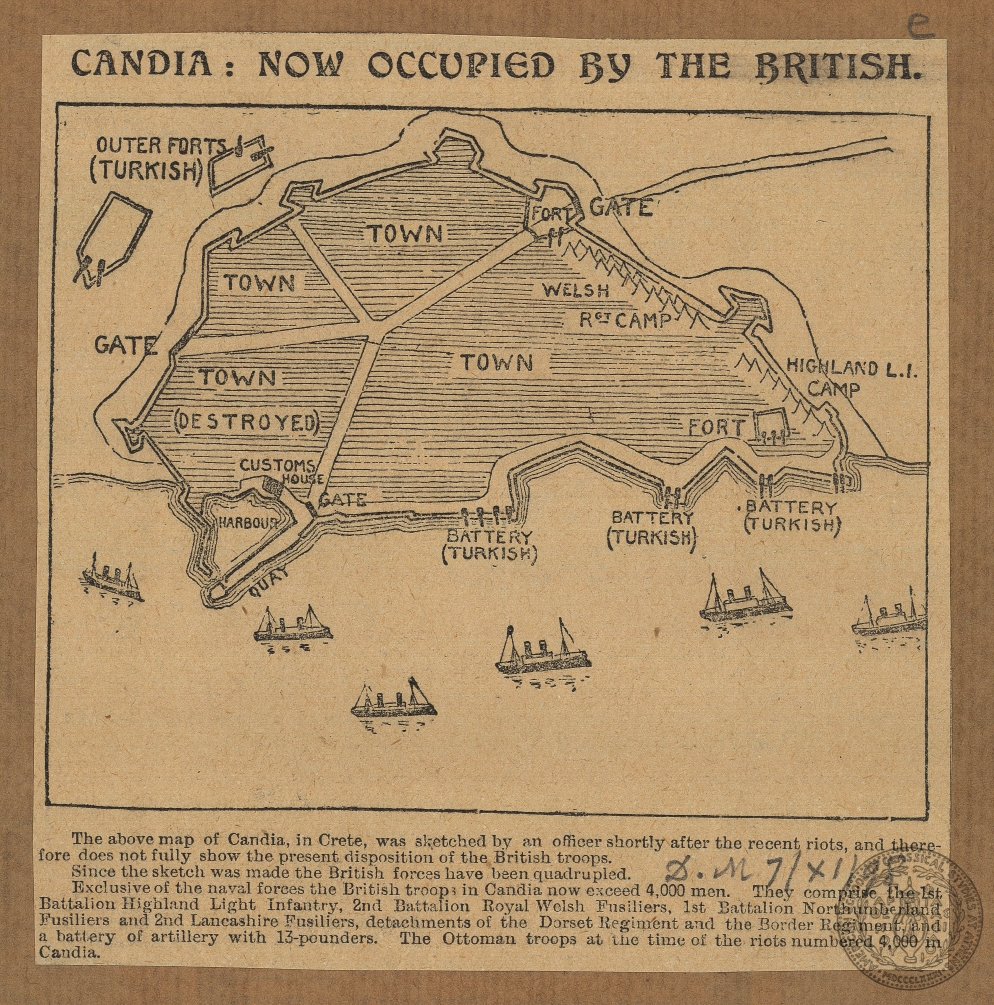 Candia: Now occupied by the British.